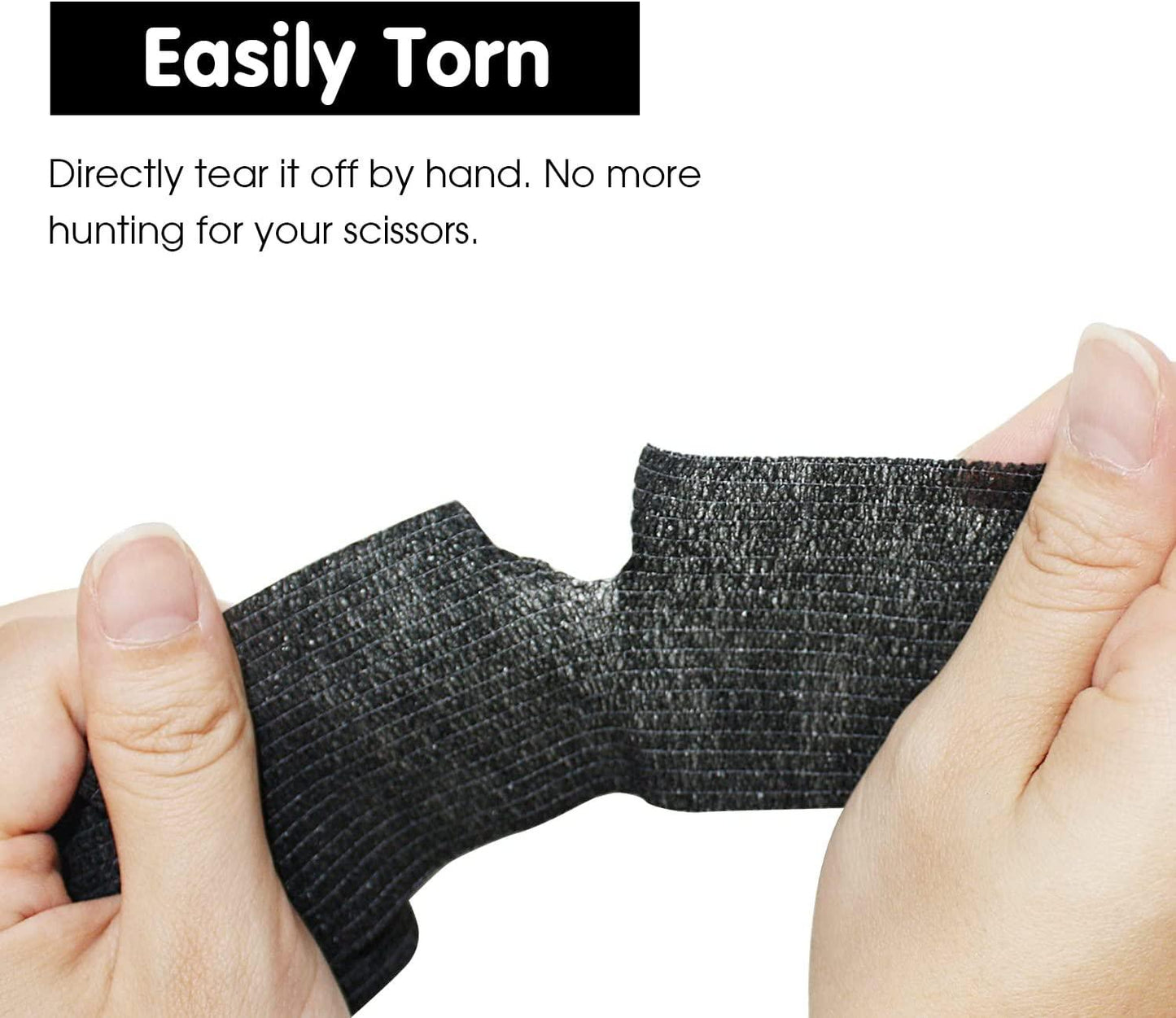 Sock Tape - Black - Self Adherent Cohesive Bandage Tape - SDSOX