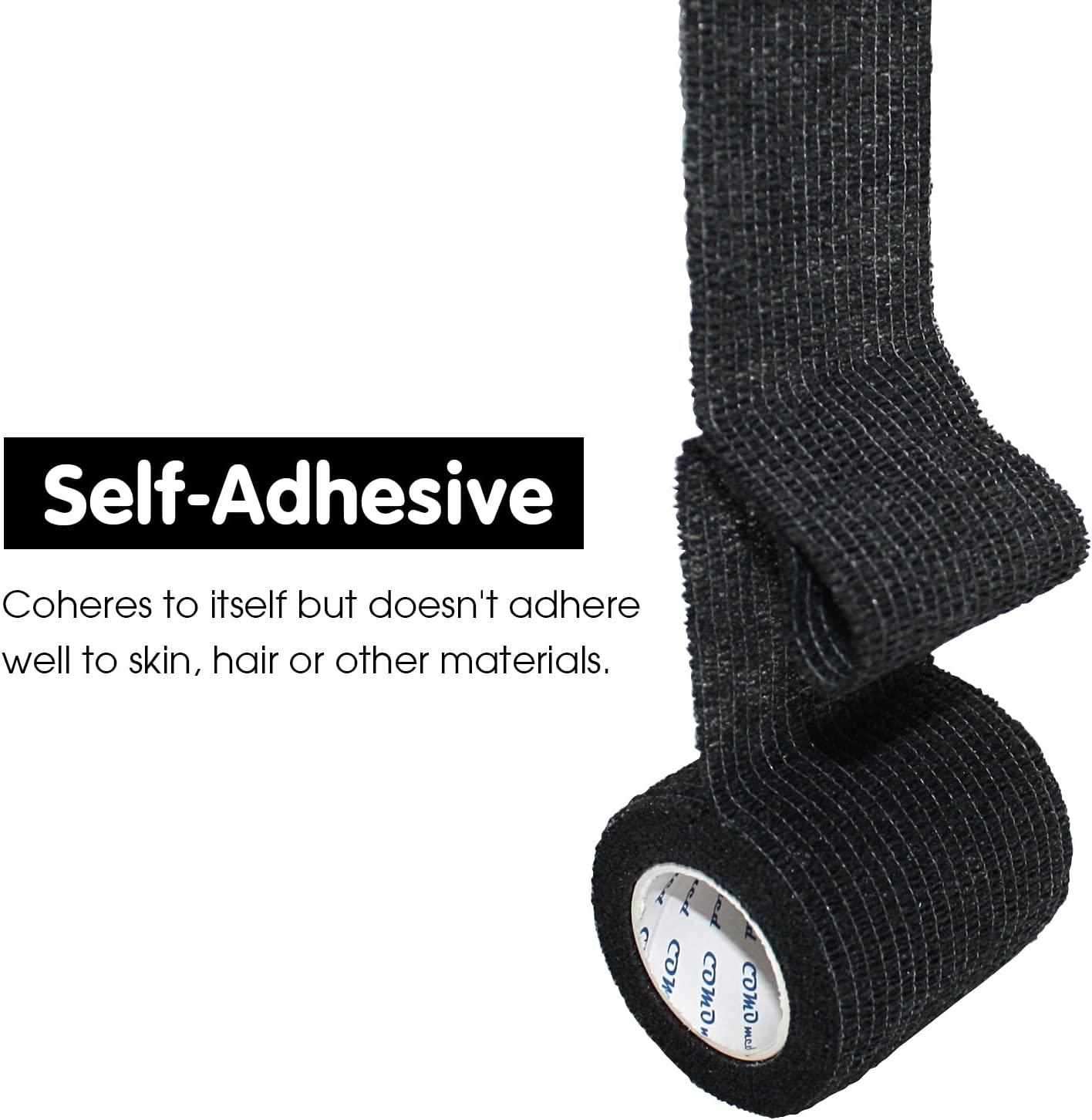 Sock Tape - Black - Self Adherent Cohesive Bandage Tape - SDSOX