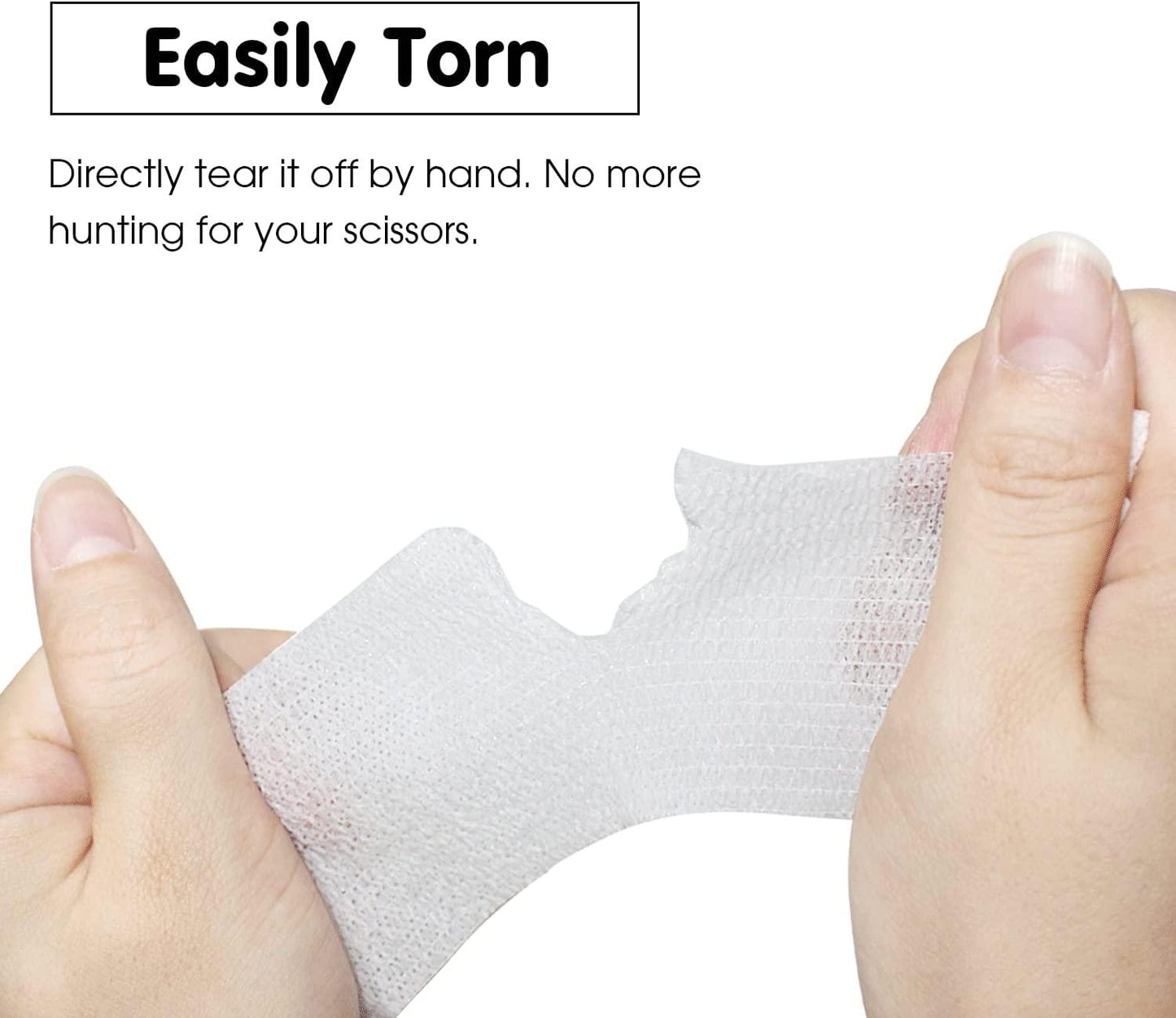 Sock Tape - White - Self Adherent Cohesive Bandage Tape - SDSOX