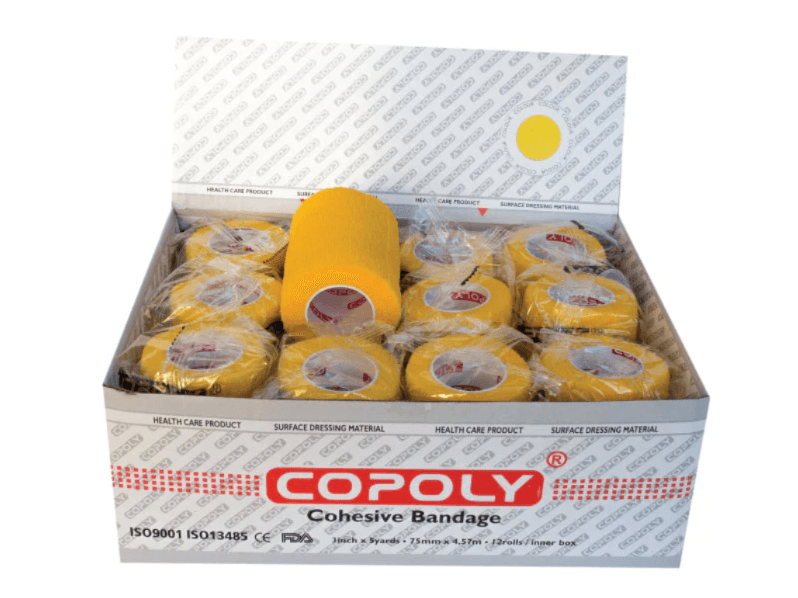 Sock Tape - Yellow - Self Adherent Cohesive Bandage Tape - SDSOX