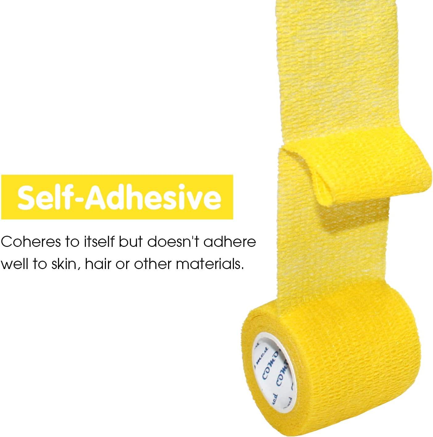 Sock Tape - Yellow - Self Adherent Cohesive Bandage Tape - SDSOX